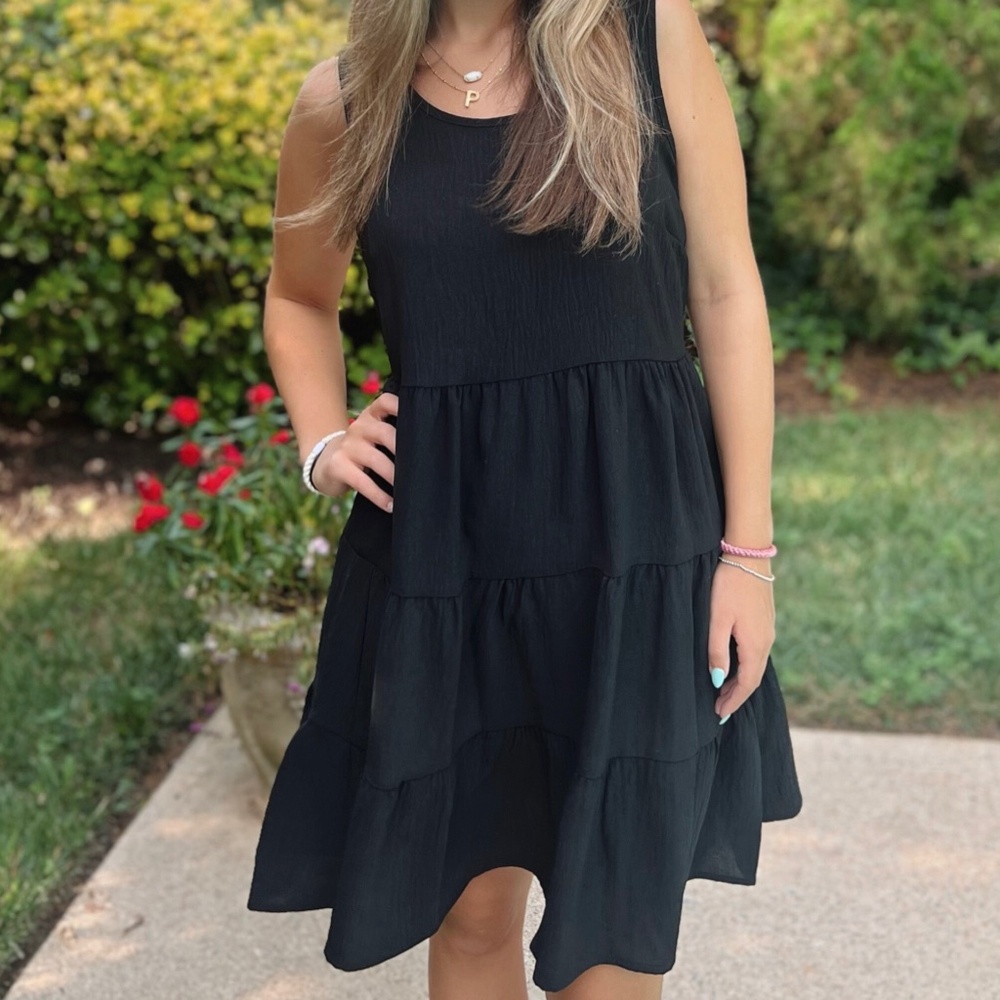Solid Tiered Dress